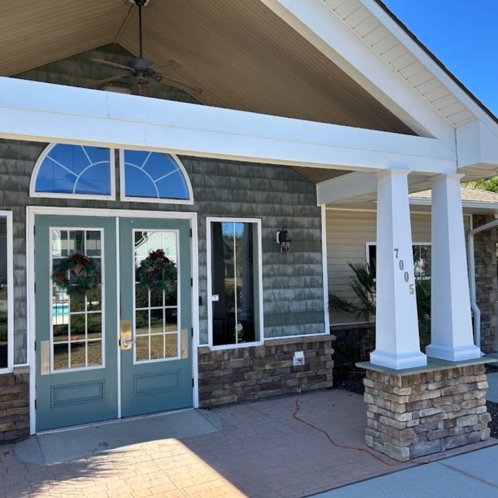 Exterior of a clubhouse for HOA located in Wilmington, NC